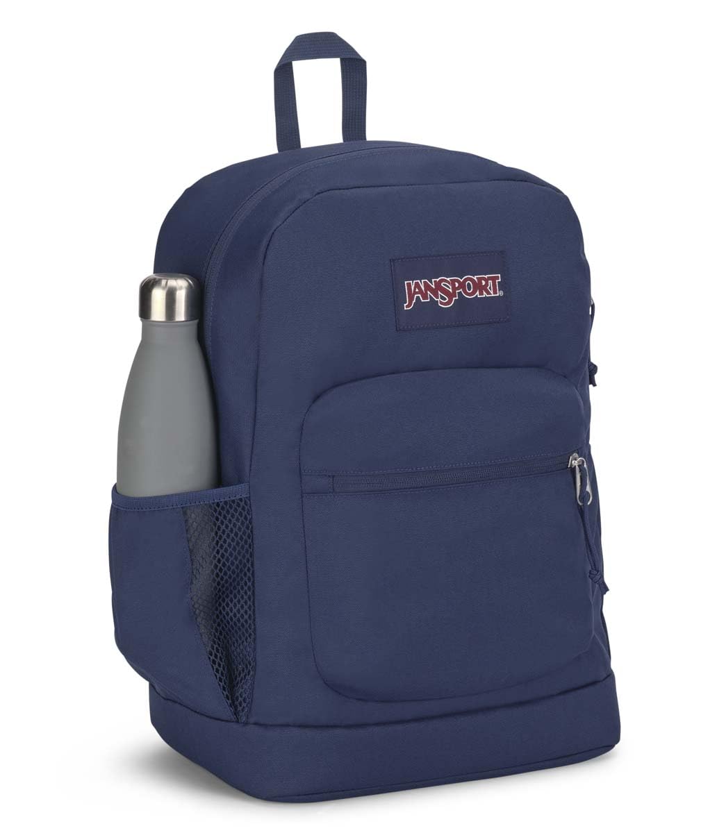 JanSport Cross Town Plus Backpack - Large Main Compartment, Side Water Bottle Pocket, 15-Inch Padded Laptop Sleeve - Navy - Image 3