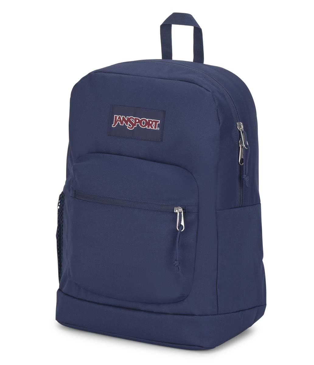 JanSport Cross Town Plus Backpack - Large Main Compartment, Side Water Bottle Pocket, 15-Inch Padded Laptop Sleeve - Navy - Image 7