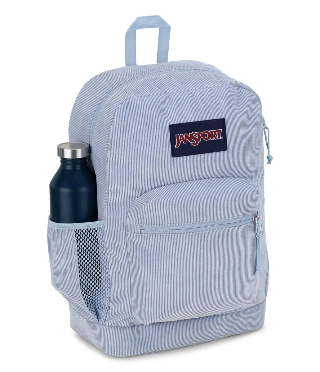JanSport Cross Town Plus Remix Backpack - Padded Back Panel, Laptop Sleeve, and Front Pocket Organizer - Blue Dusk Corduroy - Image 3
