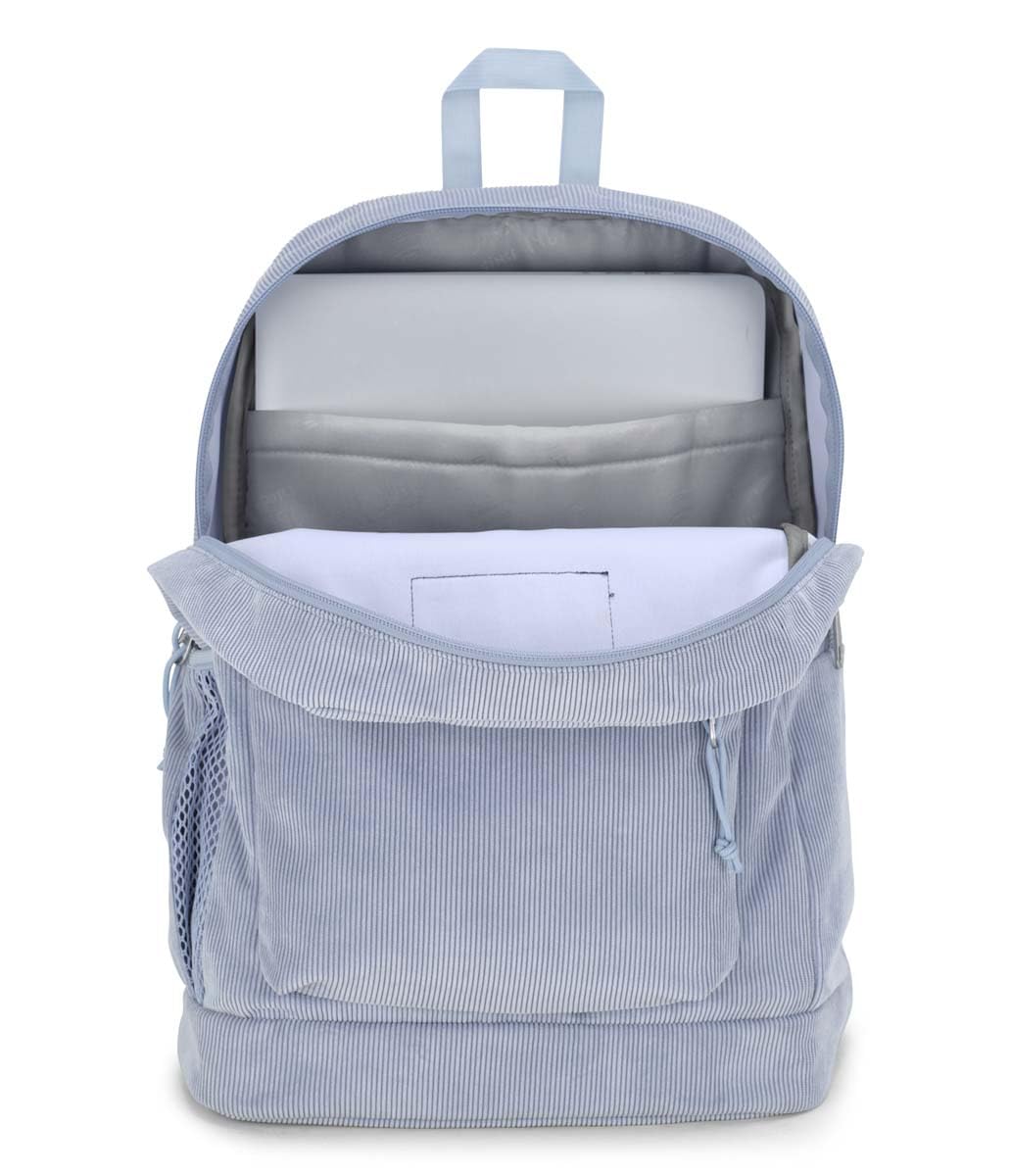 JanSport Cross Town Plus Remix Backpack - Padded Back Panel, Laptop Sleeve, and Front Pocket Organizer - Blue Dusk Corduroy - Image 4