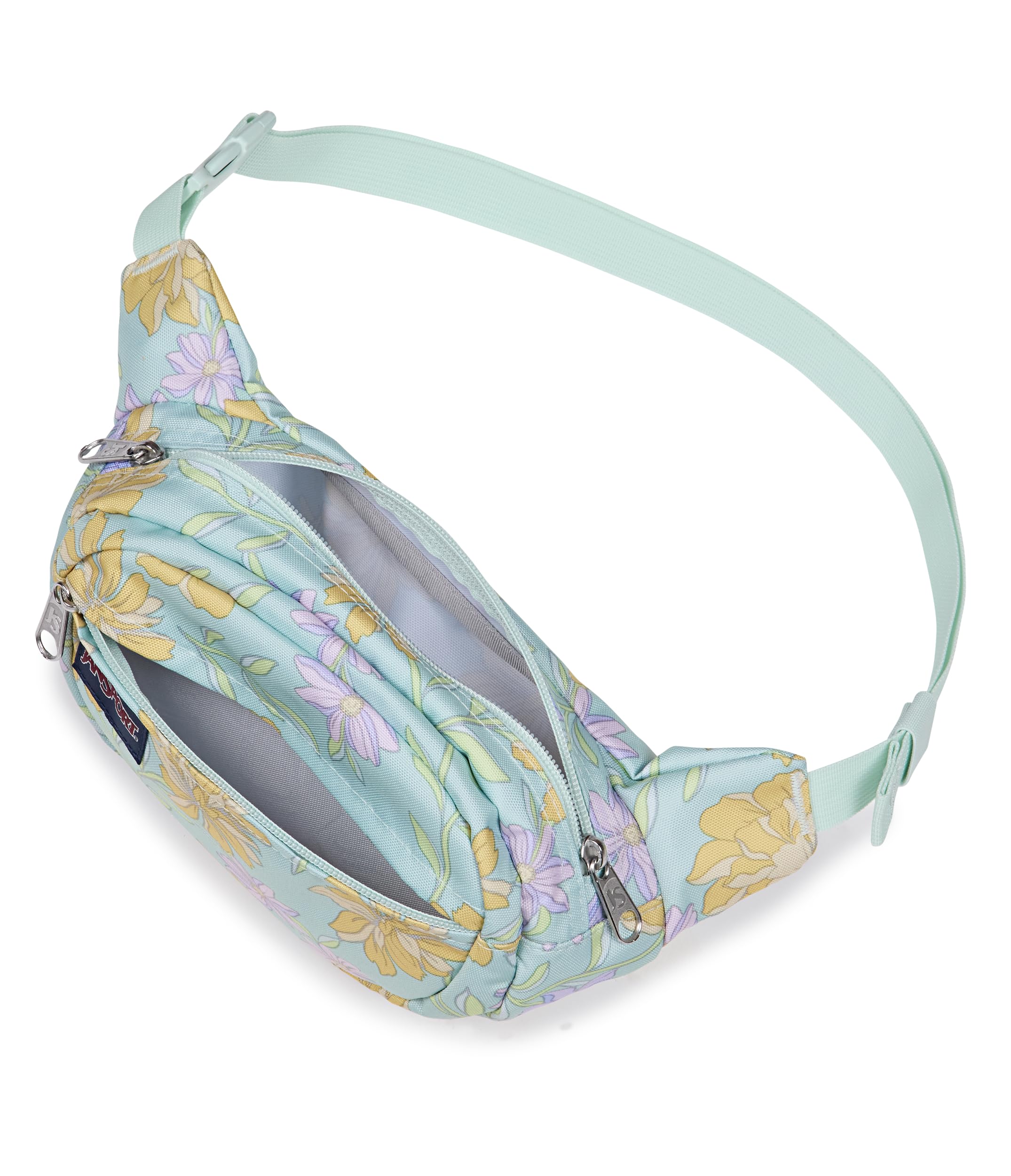 JanSport Fifth Avenue Fanny Pack Crossbody Bags for Women, Men - Stylish, Durable Waist Bag with Adjustable Belt, Main Zippered Pocket, Quick Stash Pocket - Travel Essentials - Black - Image 6