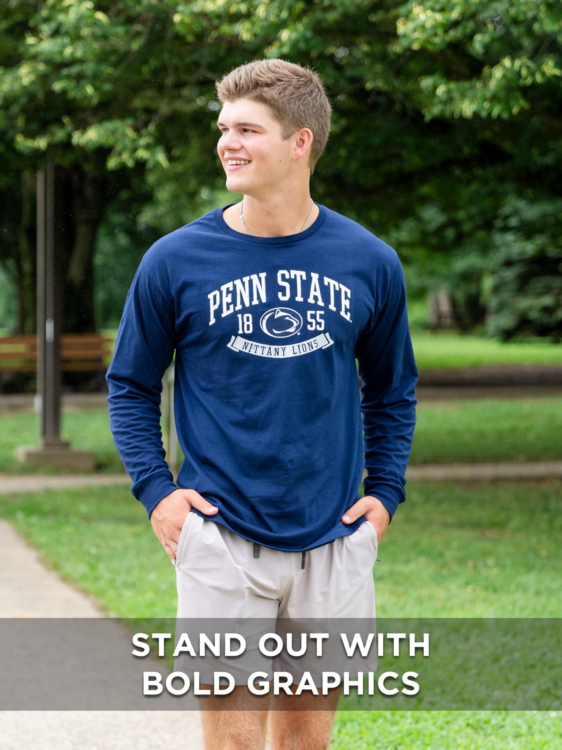 JanSport NCAA Officially Licensed Campus Long Sleeve T Shirt for Men, Soft & Breathable Pre-Shrunk Cotton Crewneck T Shirt - Image 7