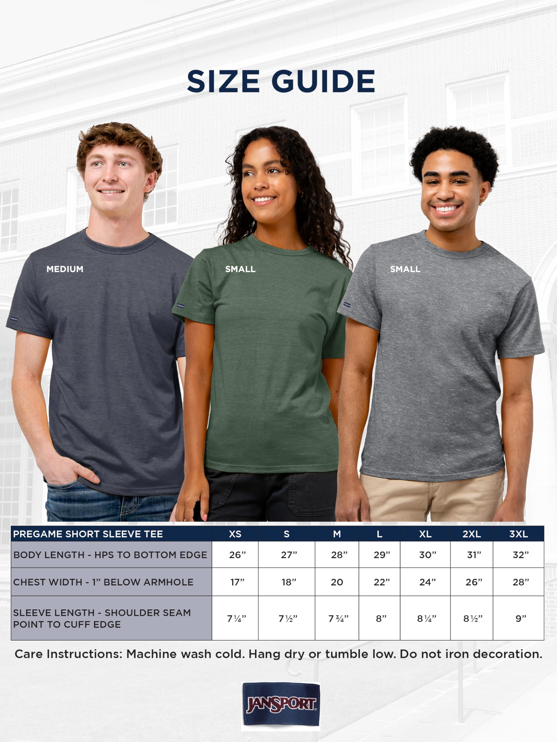 JanSport NCAA Officially Licensed Pregame Short Sleeve T Shirt for Men, Soft & Breathable Triblend Crewneck T Shirt - Image 6