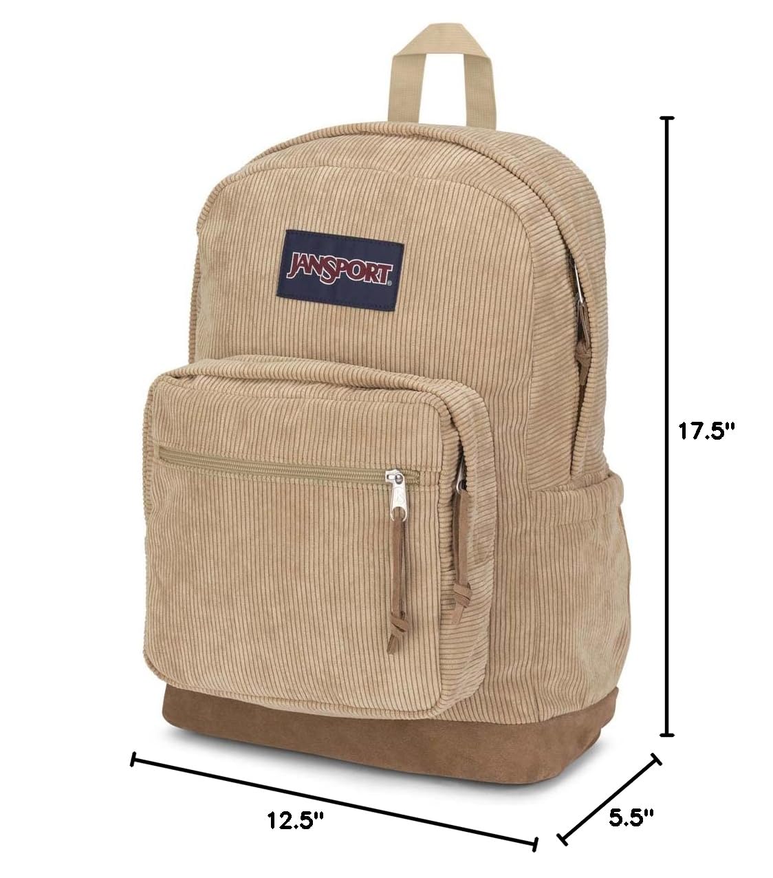 JanSport Right Pack Expressions Backpack - Travel, Work, or Laptop Bag - Curry Corduroy - Image 9