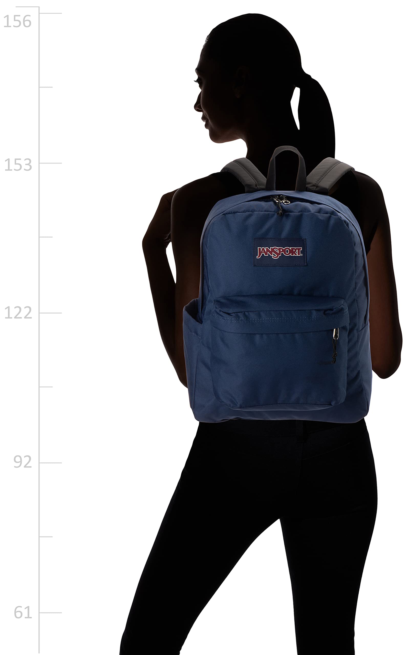 JanSport Superbreak Backpack - Durable, Lightweight Premium Backpack, Navy - Image 3