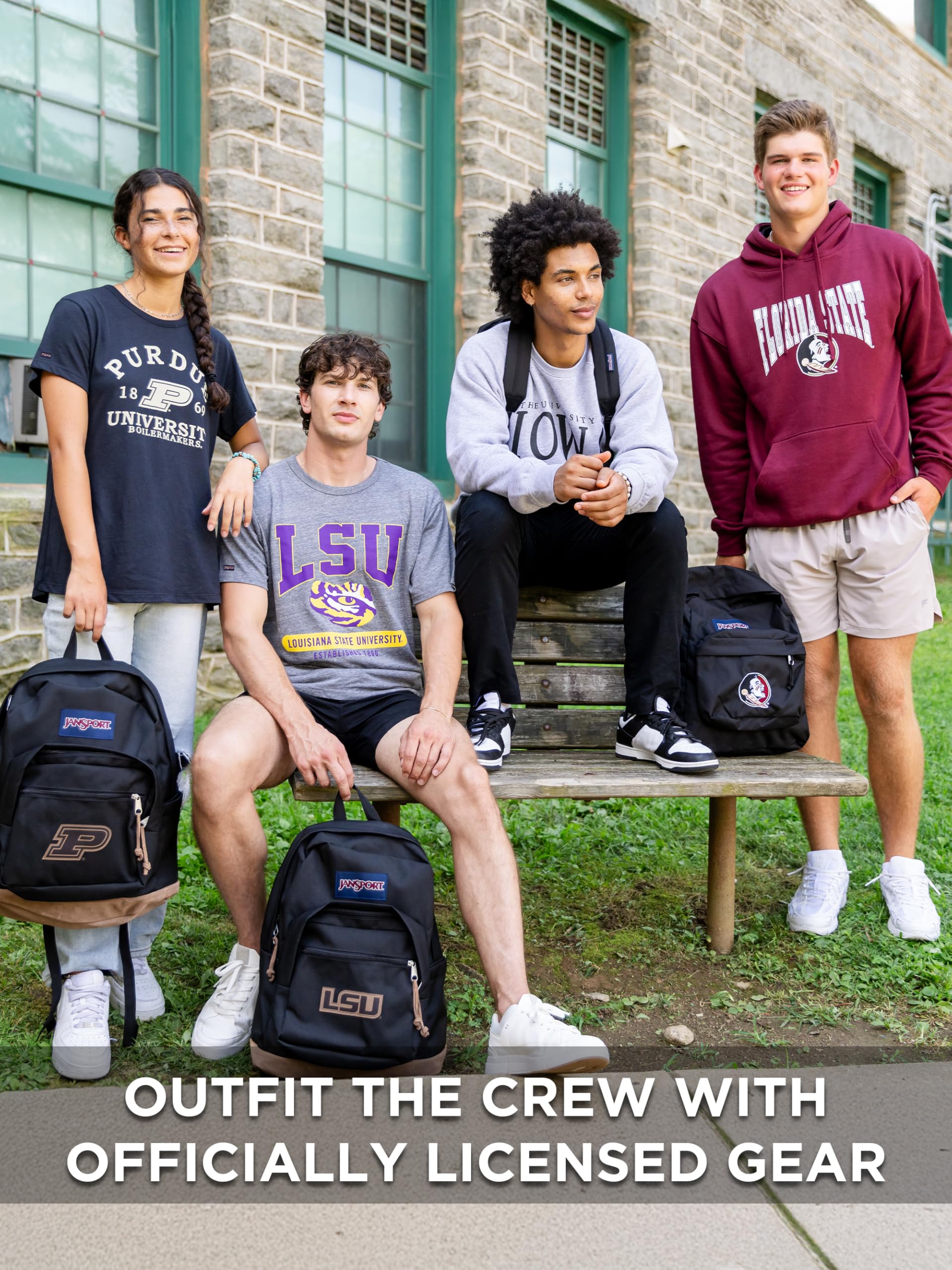 JanSport NCAA Officially Licensed Campus Long Sleeve T Shirt for Men, Soft & Breathable Pre-Shrunk Cotton Crewneck T Shirt - Image 3